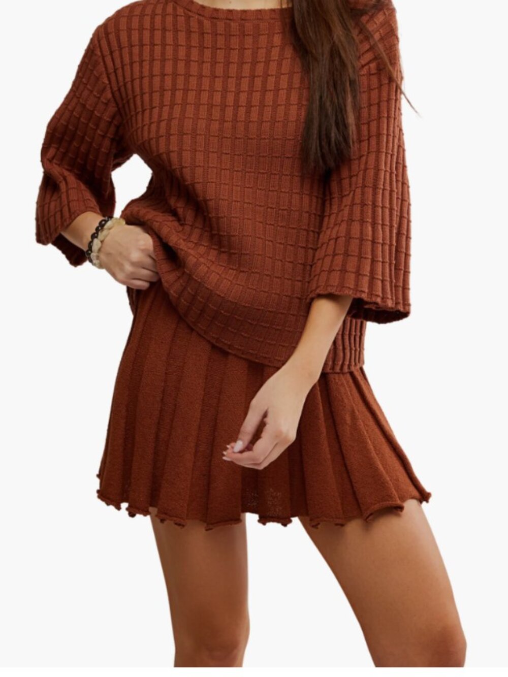 Free People x FP Beach Kenzie Knit Mini Skirt | NWOT | Size Small | 100% Cotton